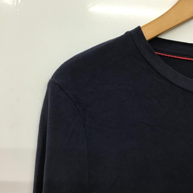 トミーヒルフィガー TOMMY HILFIGER カットソー 長袖 長袖カットソー プリントカットソー クルーネック S ロゴ、文字 紺 / ネイビー / navy メンズ USED 古着 中古 10160159