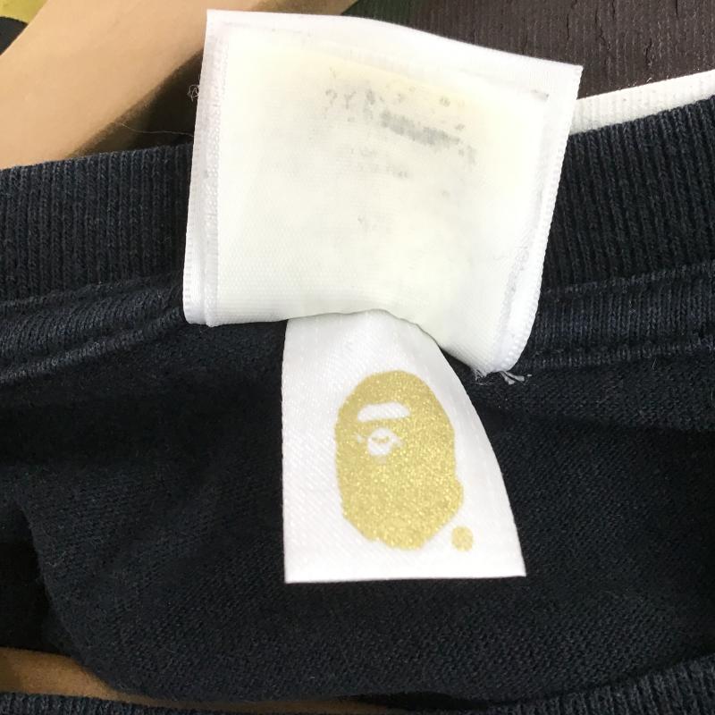 ベイプ BAPE Tシャツ 半袖 半袖カットソー プリントTシャツ クルーネックカットソー XL ロゴ、文字 ダークグレー / ダークグレー / メンズ USED 古着 中古 10160161