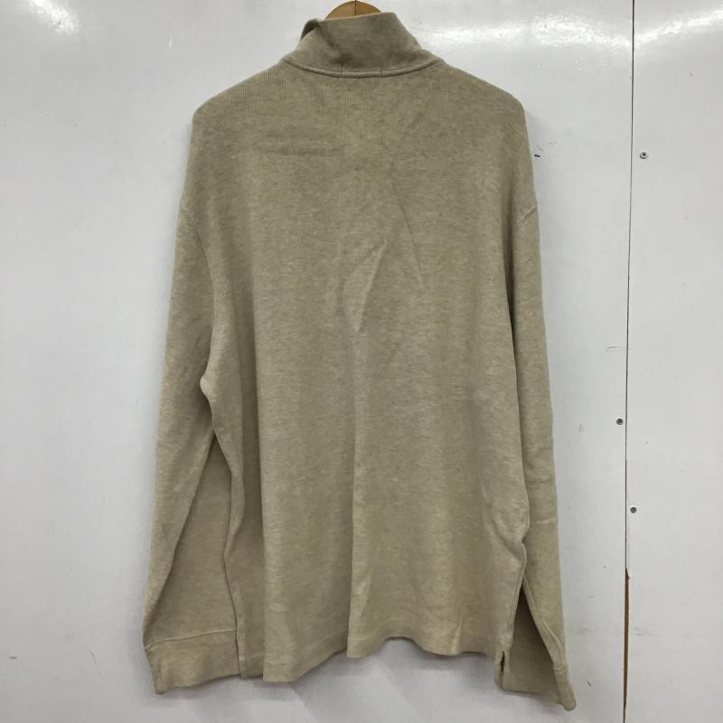 ポロラルフローレン POLO RALPH LAUREN カットソー 長袖 長袖カットソー スタンドカラー XL ロゴ、文字 ベージュ / ベージュ / beige メンズ USED 古着 中古 10160162