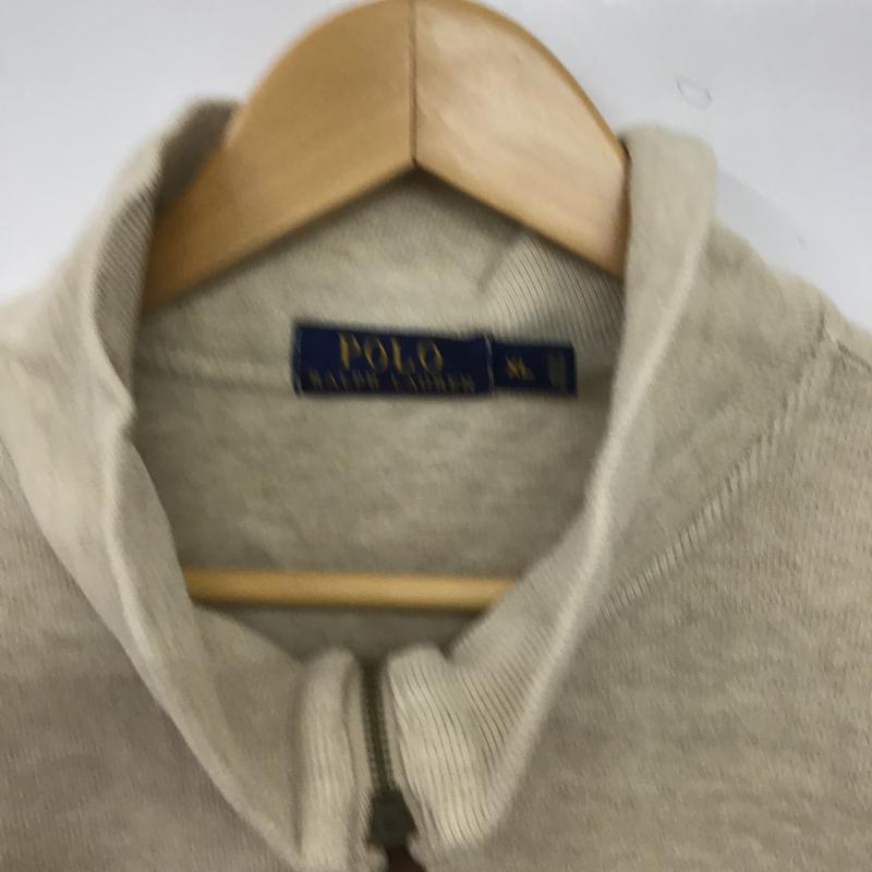 ポロラルフローレン POLO RALPH LAUREN カットソー 長袖 長袖カットソー スタンドカラー XL ロゴ、文字 ベージュ / ベージュ / beige メンズ USED 古着 中古 10160162