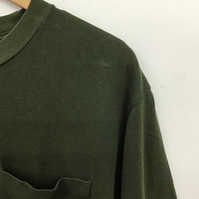 コモリ COMOLI Tシャツ 半袖 半袖カットソー プリントTシャツ クルーネックカットソー 1 無地 カーキ / カーキ / khaki メンズ USED 古着 中古 10160164