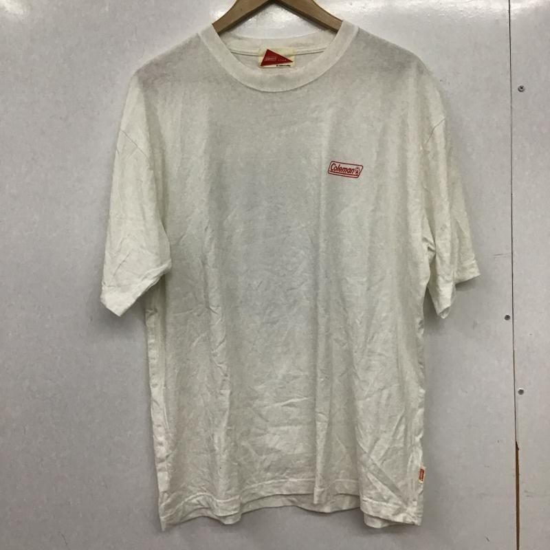 コールマン Coleman Tシャツ 半袖 半袖カットソー プリントTシャツ クルーネックカットソー XL ロゴ、文字 白 / ホワイト / white メンズ USED 古着 中古 10160166