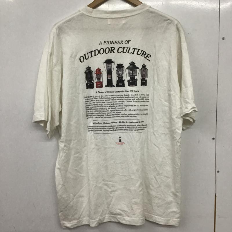 コールマン Coleman Tシャツ 半袖 半袖カットソー プリントTシャツ クルーネックカットソー XL ロゴ、文字 白 / ホワイト / white メンズ USED 古着 中古 10160166
