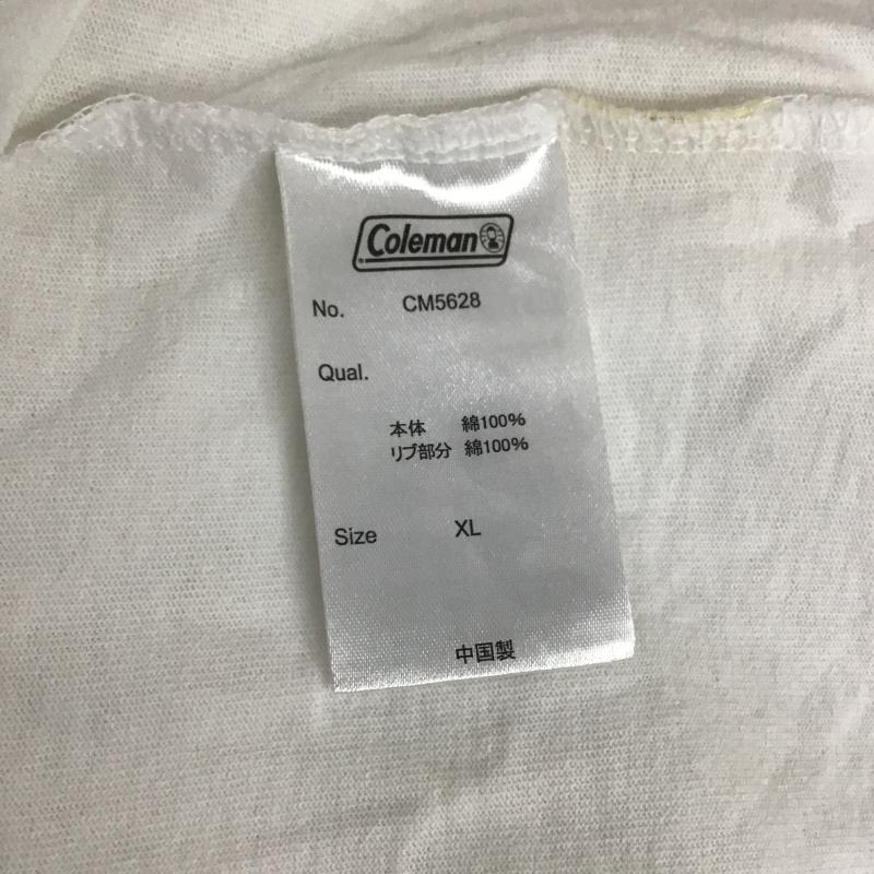 コールマン Coleman Tシャツ 半袖 半袖カットソー プリントTシャツ クルーネックカットソー XL ロゴ、文字 白 / ホワイト / white メンズ USED 古着 中古 10160166