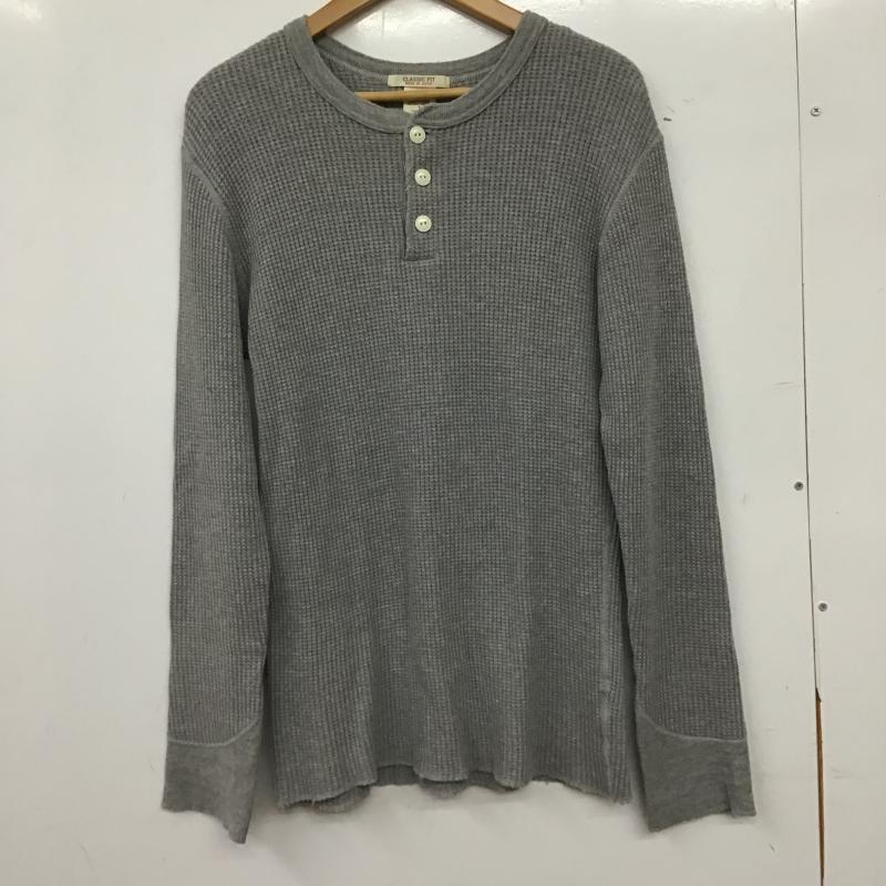 バーンズアウトフィッターズ BARNS OUTFITTERS カットソー 長袖 長袖カットソー ヘンリーネックカットソー 38 無地 灰 / グレー / gray メンズ USED 古着 中古 10160168