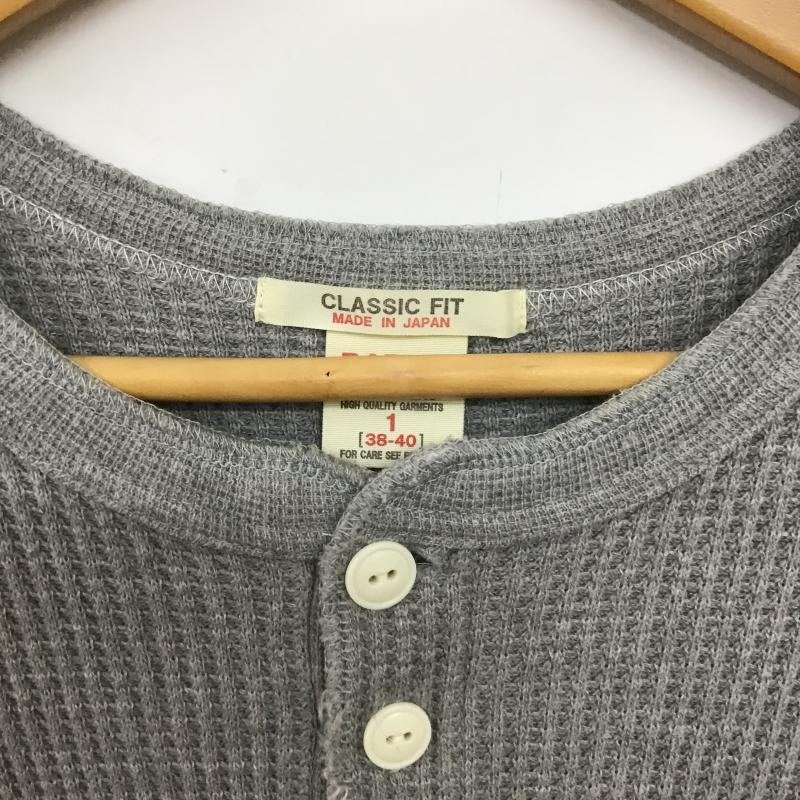 バーンズアウトフィッターズ BARNS OUTFITTERS カットソー 長袖 長袖カットソー ヘンリーネックカットソー 38 無地 灰 / グレー / gray メンズ USED 古着 中古 10160168