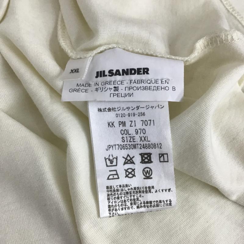ジルサンダー JIL SANDER Tシャツ 半袖 半袖カットソー プリントTシャツ クルーネックカットソー XXL 無地 アイボリー / アイボリー / メンズ USED 古着 中古 10160172