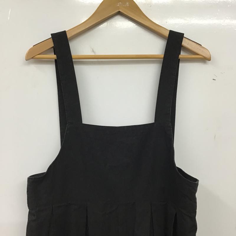 メルロー merlot サロペット・オーバーオール サロペット、オーバーオール FREE 無地 黒 / ブラック / black レディース USED 古着 中古 10160173
