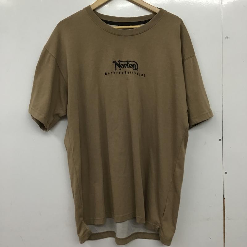 ノートン Norton Tシャツ 半袖 半袖カットソー プリントTシャツ クルーネックカットソー XL ロゴ、文字 茶 / ブラウン / brown メンズ USED 古着 中古 10160174
