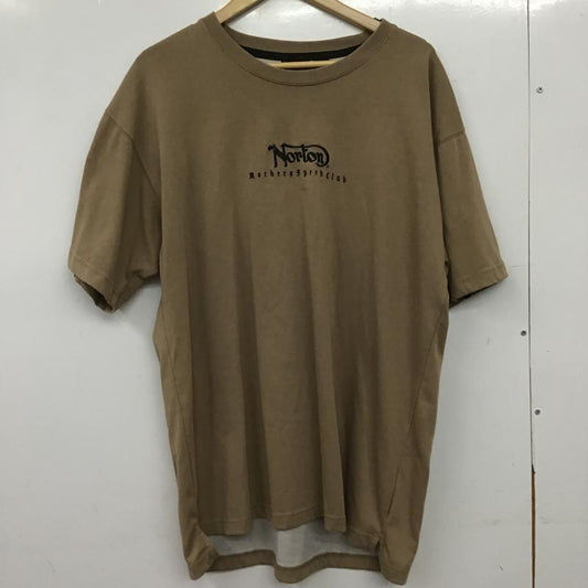 ノートン Norton Tシャツ 半袖 半袖カットソー プリントTシャツ クルーネックカットソー XL ロゴ、文字 茶 / ブラウン / brown メンズ USED 古着 中古 10160174