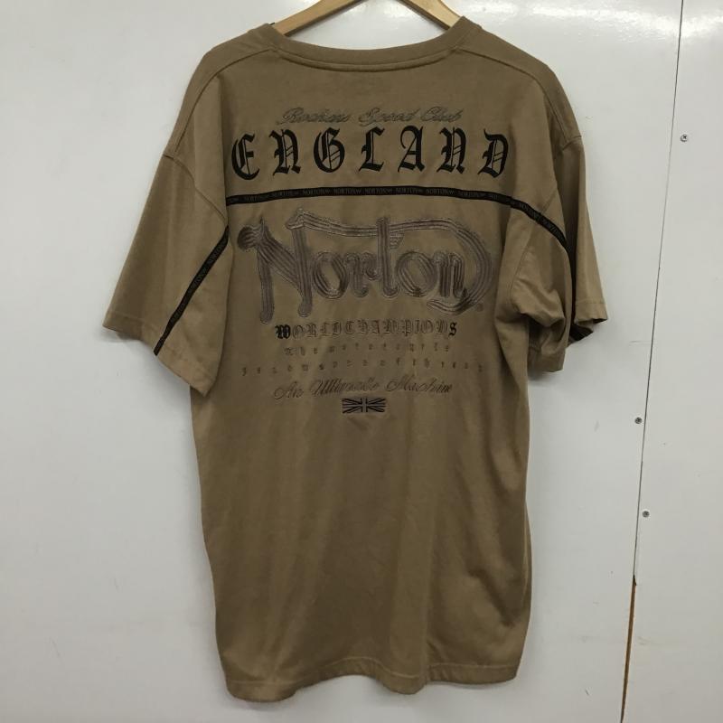 ノートン Norton Tシャツ 半袖 半袖カットソー プリントTシャツ クルーネックカットソー XL ロゴ、文字 茶 / ブラウン / brown メンズ USED 古着 中古 10160174