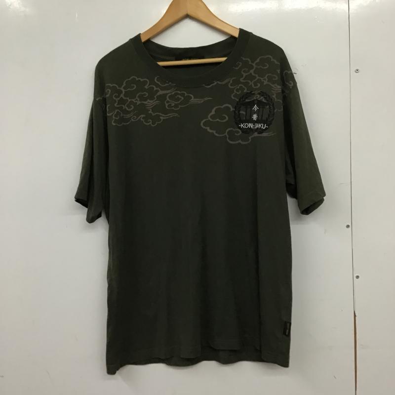 コンジャク KON-JAKU Tシャツ 半袖 半袖カットソー プリントTシャツ クルーネックカットソー XXL プリント カーキ / カーキ / khaki メンズ USED 古着 中古 10160177