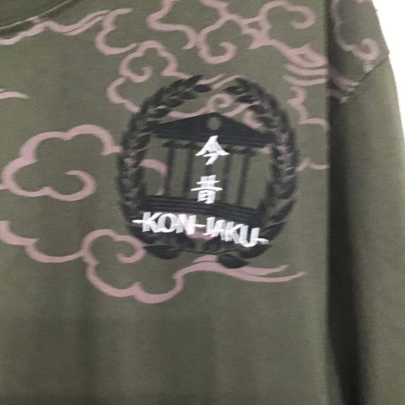 コンジャク KON-JAKU Tシャツ 半袖 半袖カットソー プリントTシャツ クルーネックカットソー XXL プリント カーキ / カーキ / khaki メンズ USED 古着 中古 10160177