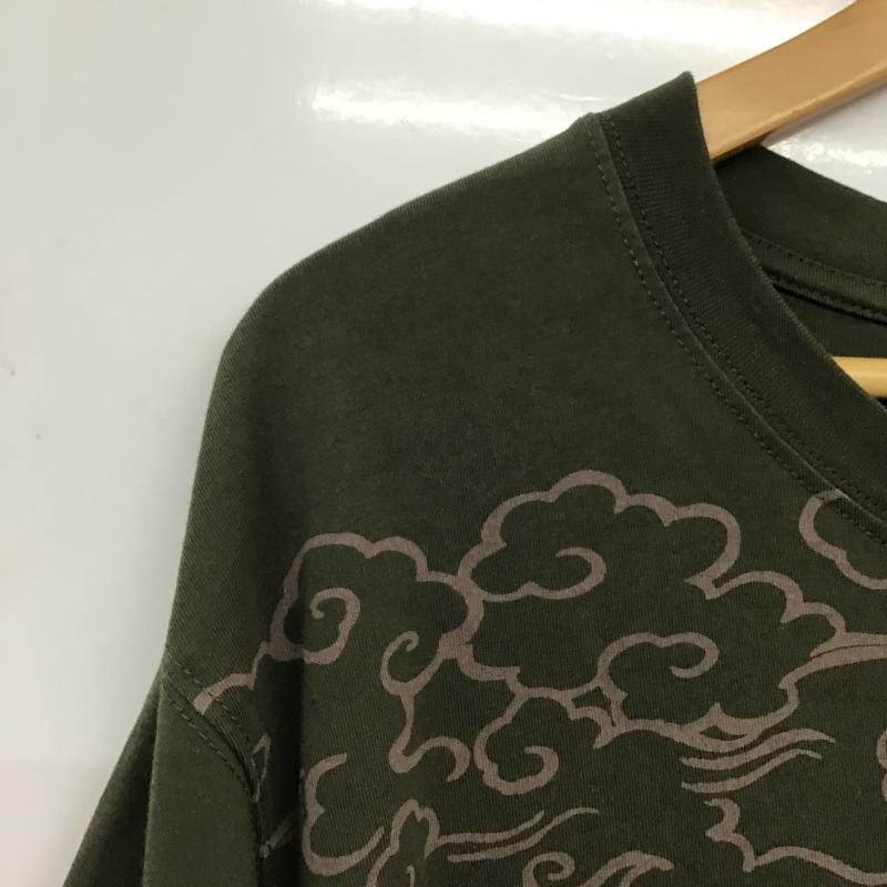 コンジャク KON-JAKU Tシャツ 半袖 半袖カットソー プリントTシャツ クルーネックカットソー XXL プリント カーキ / カーキ / khaki メンズ USED 古着 中古 10160177