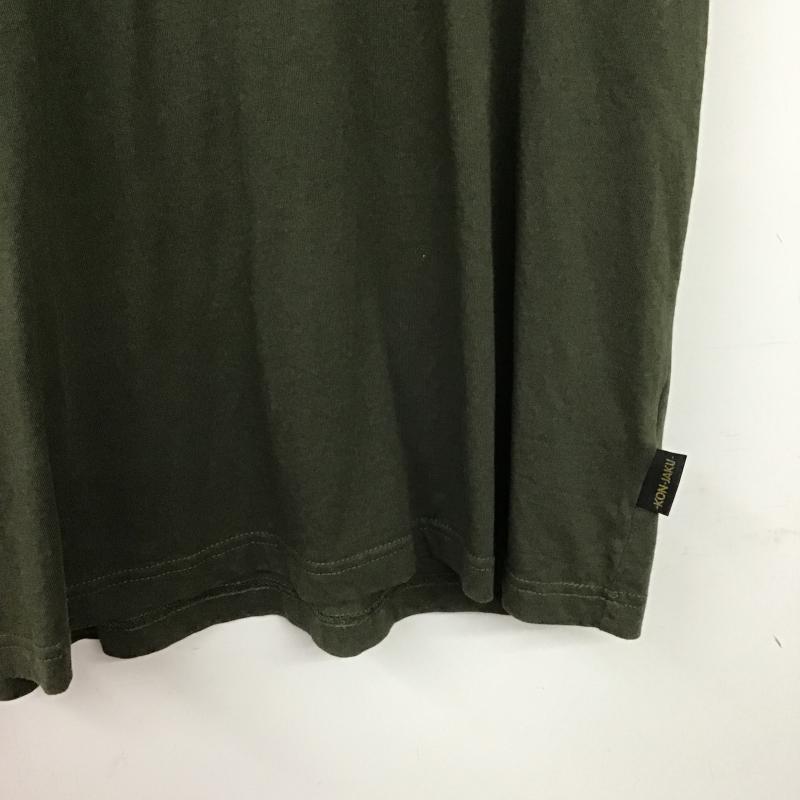 コンジャク KON-JAKU Tシャツ 半袖 半袖カットソー プリントTシャツ クルーネックカットソー XXL プリント カーキ / カーキ / khaki メンズ USED 古着 中古 10160177