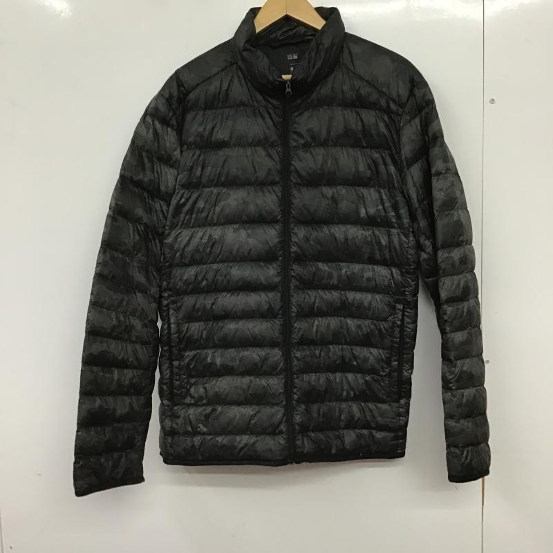 ユニクロ UNIQLO ジャケット、上着 ジャンパー、ブルゾン 311-187206 ウルトラライトダウン アウター XL カモフラージュ柄・迷彩 黒 / ブラック / black メンズ USED 古着 中古 10160182
