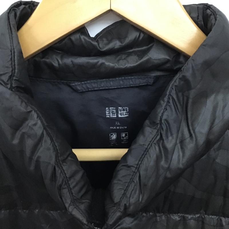ユニクロ UNIQLO ジャケット、上着 ジャンパー、ブルゾン 311-187206 ウルトラライトダウン アウター XL カモフラージュ柄・迷彩 黒 / ブラック / black メンズ USED 古着 中古 10160182