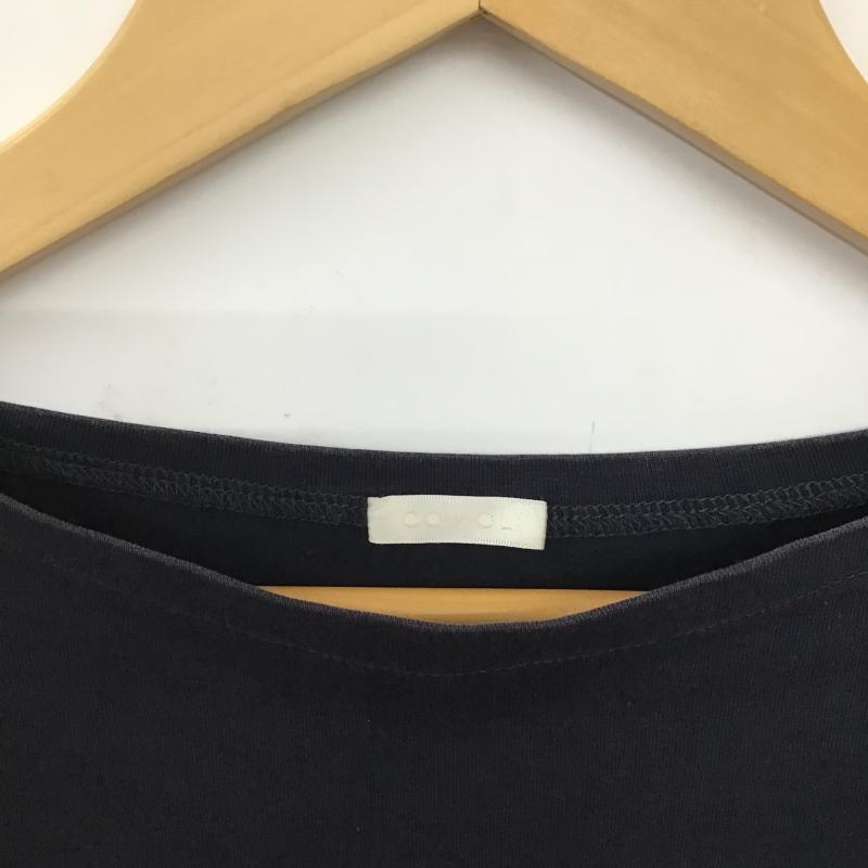 コモリ COMOLI Tシャツ 半袖 半袖カットソー 無地Tシャツ ワイドネックカットソー 1 無地 紺 / ネイビー / navy メンズ USED 古着 中古 10160187