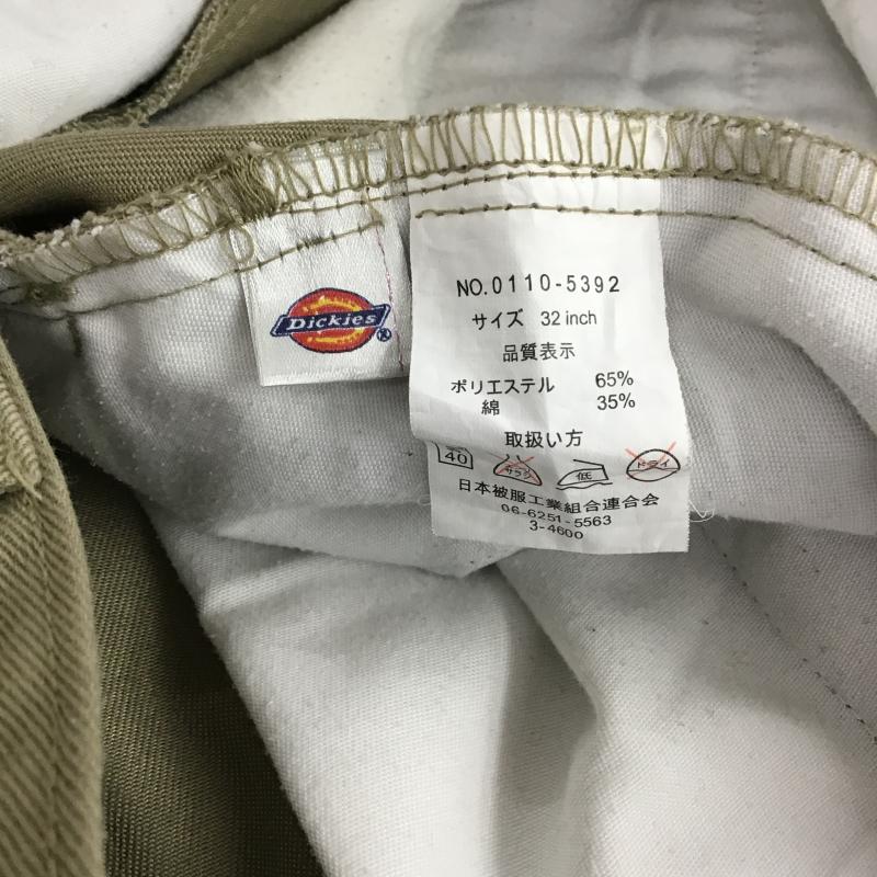 ディッキーズ Dickies パンツ ショートパンツ ショートパンツ ハーフパンツ カジュアルパンツ 32インチ ロゴ、文字 ベージュ / ベージュ / beige メンズ USED 古着 中古 10160191