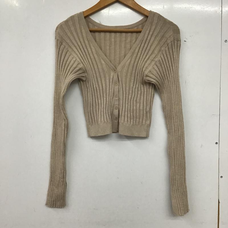 ミスティック mystic カーディガン 長袖 MYZ1031105A0006 ラメチビカーディガン FREE 無地 ベージュ / ベージュ / beige レディース USED 古着 中古 10160198