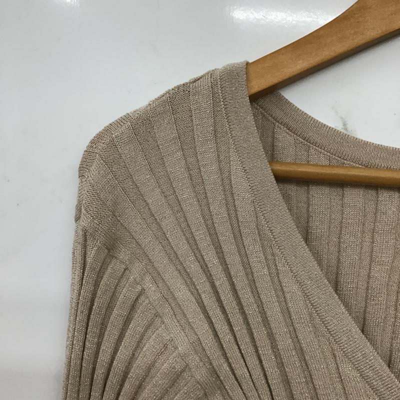 ミスティック mystic カーディガン 長袖 MYZ1031105A0006 ラメチビカーディガン FREE 無地 ベージュ / ベージュ / beige レディース USED 古着 中古 10160198