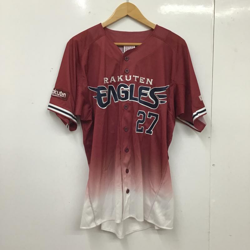 古着 USED トップス トップス 東北楽天ゴールデンイーグルス ユニフォーム 背番号27 岡島豪郎 M ロゴ、文字 えんじ / ワインレッド / dark red メンズ USED 古着 中古 10160199