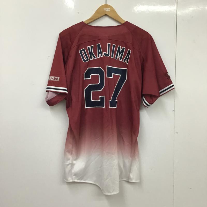 古着 USED トップス トップス 東北楽天ゴールデンイーグルス ユニフォーム 背番号27 岡島豪郎 M ロゴ、文字 えんじ / ワインレッド / dark red メンズ USED 古着 中古 10160199
