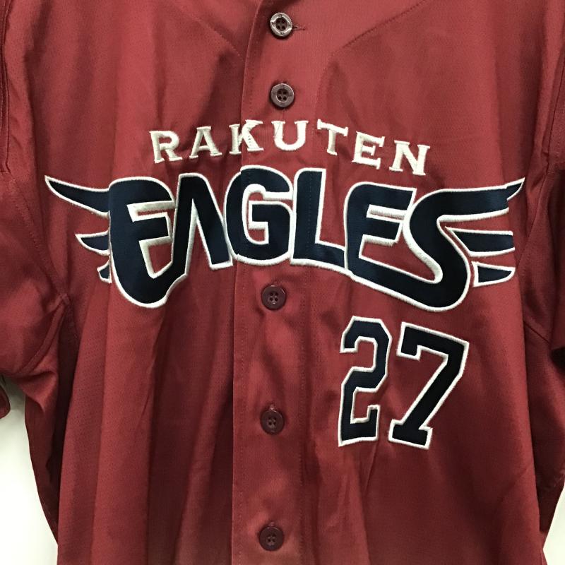 古着 USED トップス トップス 東北楽天ゴールデンイーグルス ユニフォーム 背番号27 岡島豪郎 M ロゴ、文字 えんじ / ワインレッド / dark red メンズ USED 古着 中古 10160199