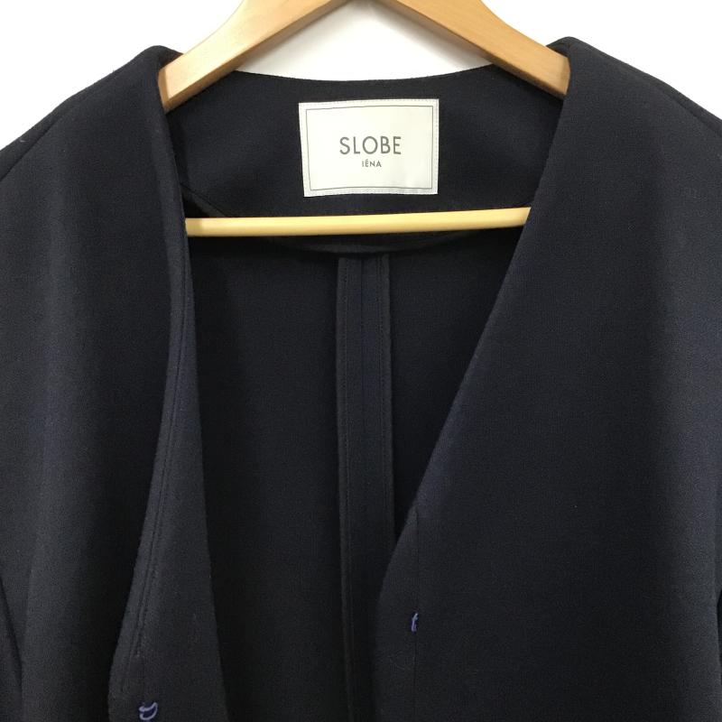 スローブイエナ SLOBE IENA ジャケット、上着 ジャケット、ブレザー 20-011-912-7010-1-0 ノーカラー FREE 無地 紺 / ネイビー / navy レディース USED 古着 中古 10160203