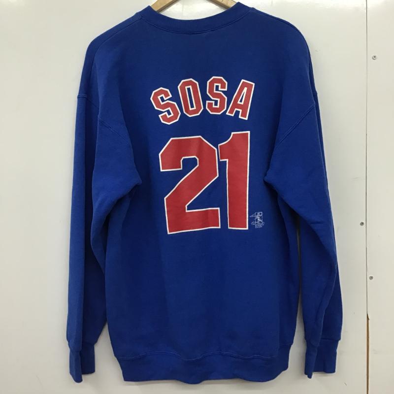 メジャーリーグベースボール MLB トレーナー 長袖 プリント 青 / ブルー / blue メンズ USED 古着 中古 10160204