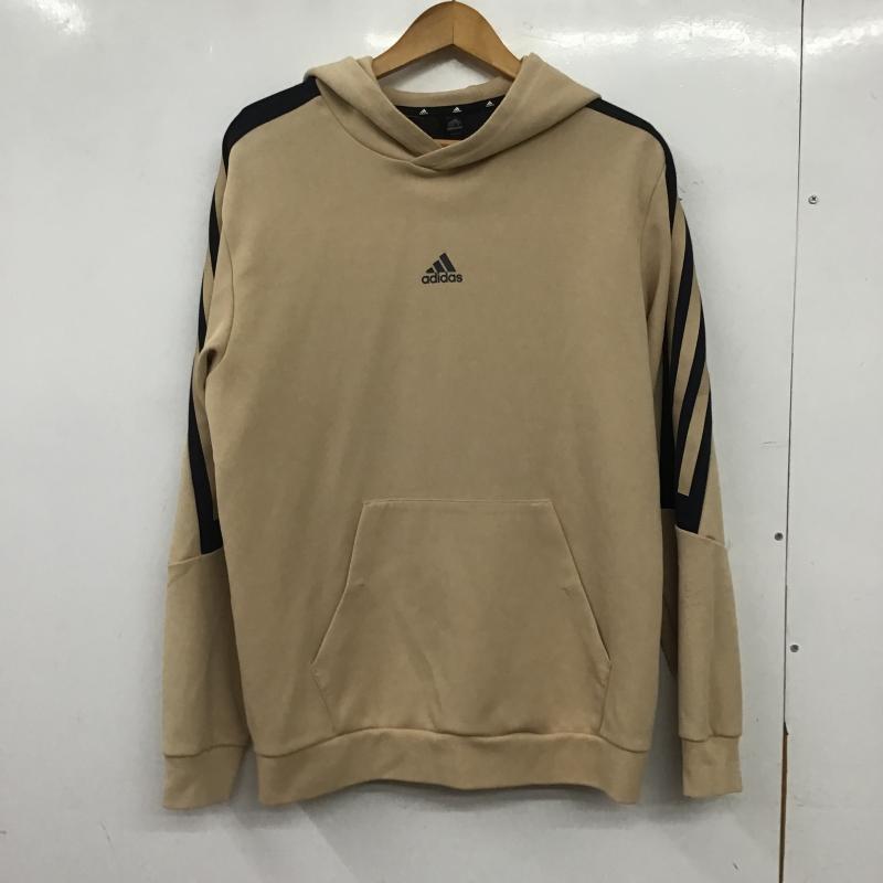 アディダス adidas パーカー 長袖 XL プリント ベージュ / ベージュ / beige メンズ USED 古着 中古 10160205