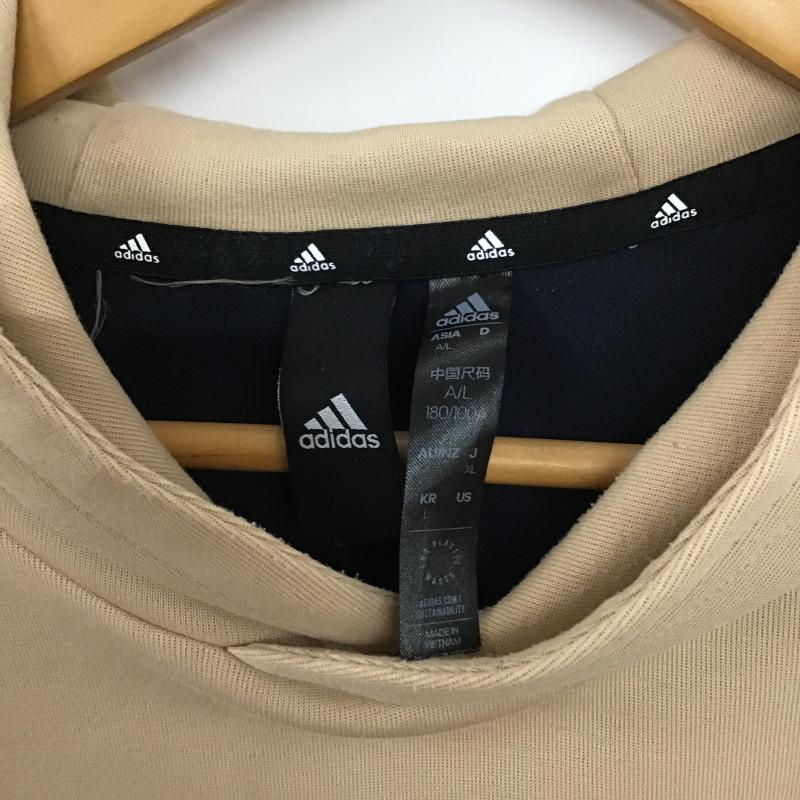 アディダス adidas パーカー 長袖 XL プリント ベージュ / ベージュ / beige メンズ USED 古着 中古 10160205