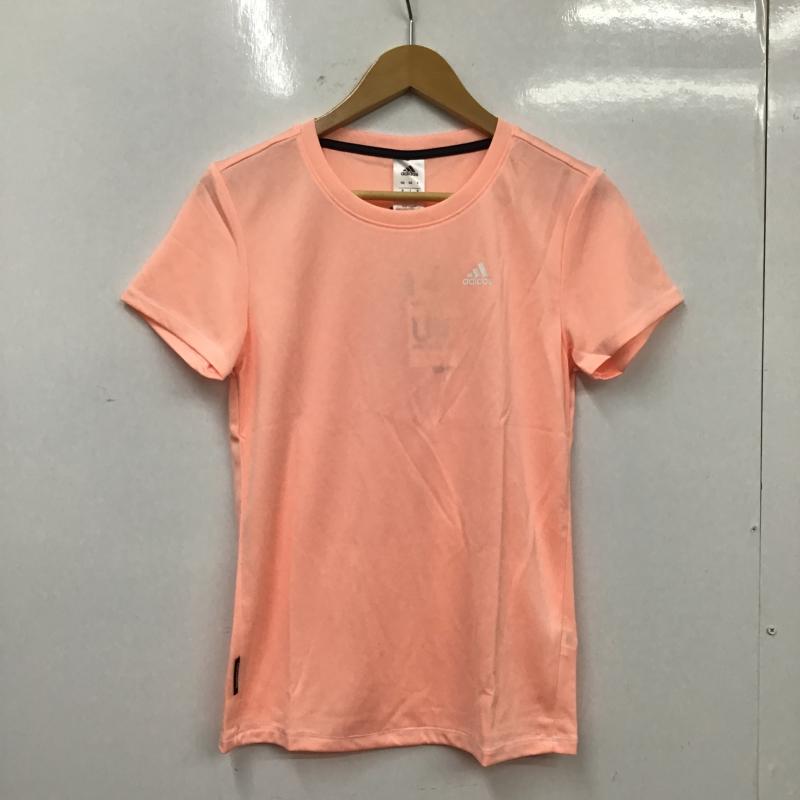 アディダス adidas Tシャツ 半袖 CF6108 トレーニングウェア ロゴ UPF25 M ロゴ、文字 橙 / オレンジ / orange レディース USED 古着 中古 10160207