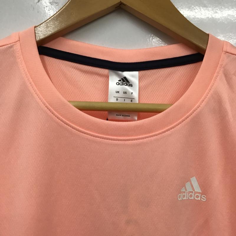 アディダス adidas Tシャツ 半袖 CF6108 トレーニングウェア ロゴ UPF25 M ロゴ、文字 橙 / オレンジ / orange レディース USED 古着 中古 10160207