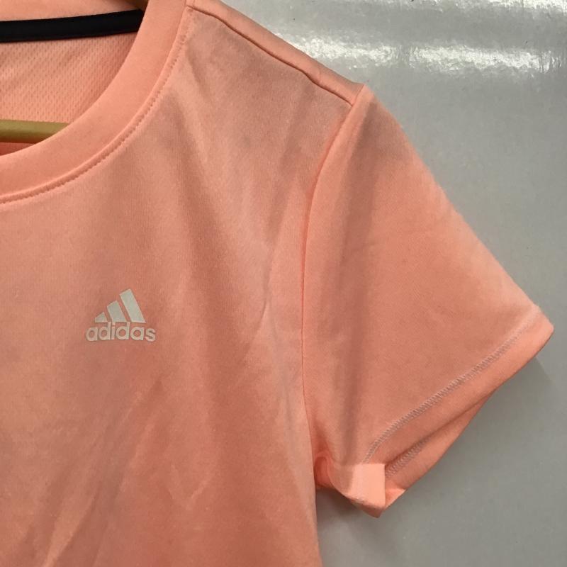 アディダス adidas Tシャツ 半袖 CF6108 トレーニングウェア ロゴ UPF25 M ロゴ、文字 橙 / オレンジ / orange レディース USED 古着 中古 10160207