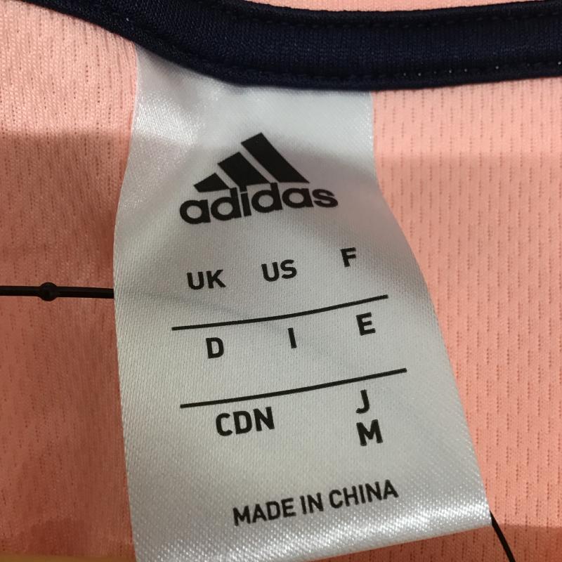 アディダス adidas Tシャツ 半袖 CF6108 トレーニングウェア ロゴ UPF25 M ロゴ、文字 橙 / オレンジ / orange レディース USED 古着 中古 10160207