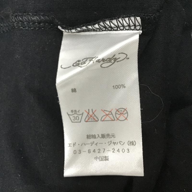エドハーディー Ed Hardy Tシャツ 半袖 Vネック L ロゴ、文字 黒 / ブラック / black メンズ USED 古着 中古 10160211