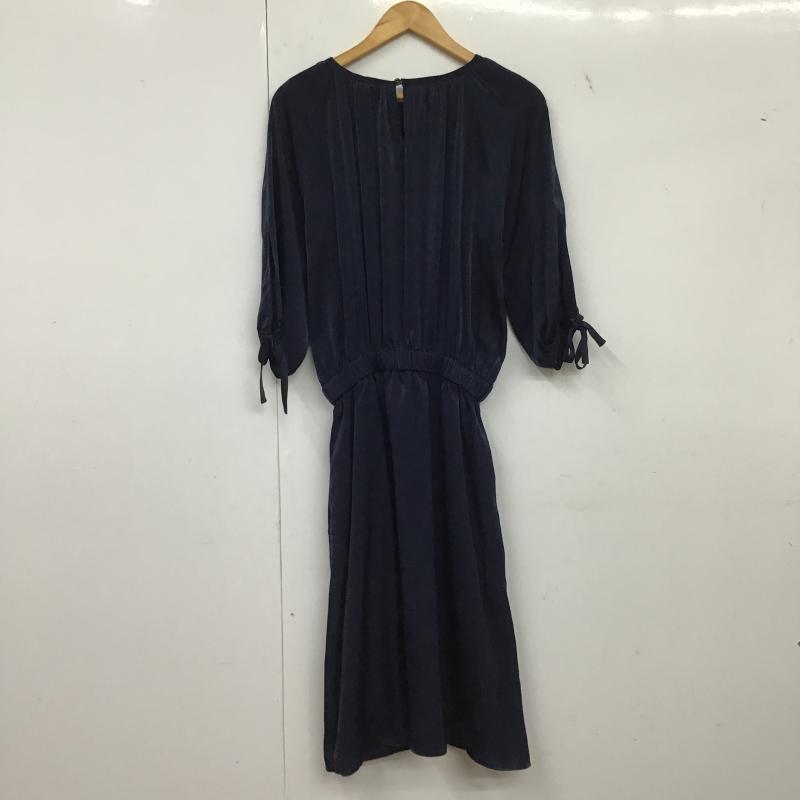グリーンレーベルリラクシング green label relaxing ワンピース ロングスカート 3526-699-2050 ギャザー 無地 紺 / ネイビー / navy レディース USED 古着 中古 10160212