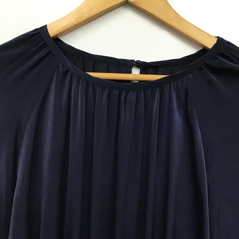 グリーンレーベルリラクシング green label relaxing ワンピース ロングスカート 3526-699-2050 ギャザー 無地 紺 / ネイビー / navy レディース USED 古着 中古 10160212