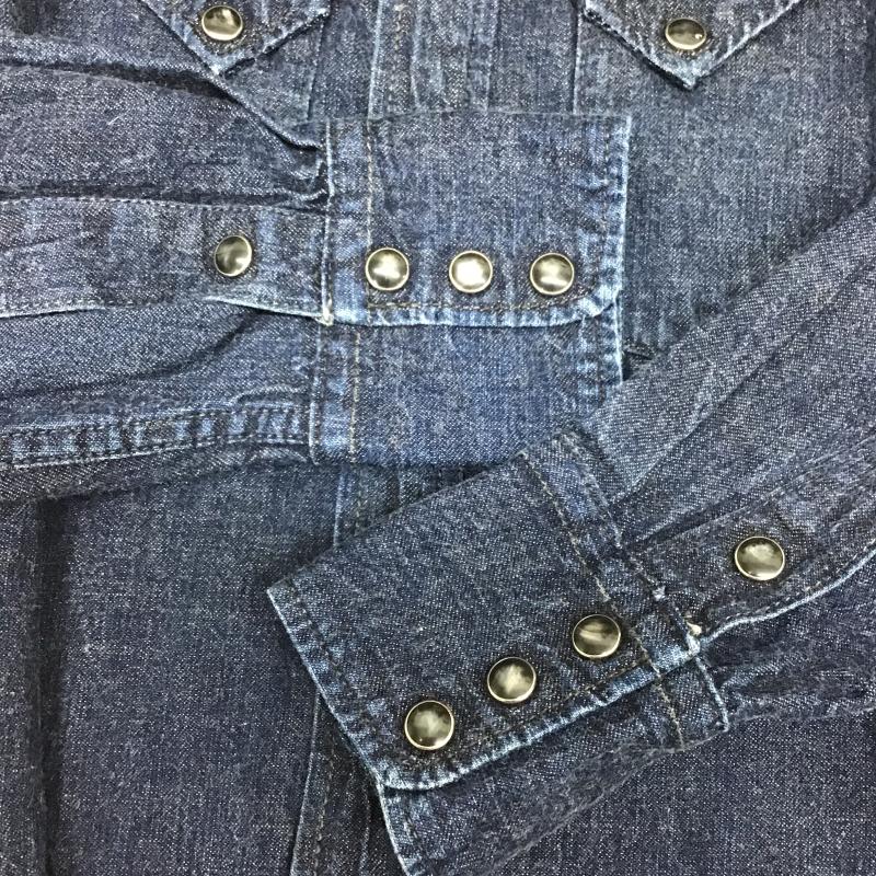 フルカウント FULLCOUNT シャツ、ブラウス 長袖 デニムシャツ 1 無地 インディゴ / インディゴ / Indigo メンズ USED 古着 中古 10160214