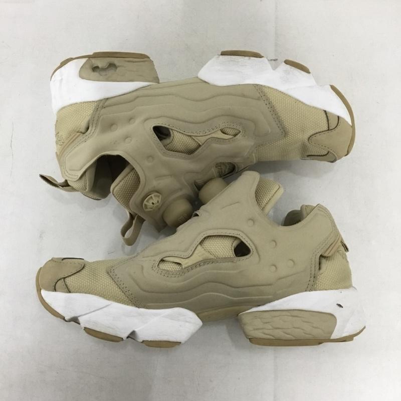 リーボック Reebok スニーカー スニーカー FZ4428 INSTAPUMP FURY Nylon Shoes 23.5cm 23.5cm ロゴ、文字 ベージュ / ベージュ / beige レディース USED 古着 中古 10160215