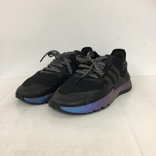 アディダス adidas スニーカー スニーカー FV3615 NITE JOGGER 24.5cm 24.5cm ロゴ、文字 黒 / ブラック / black X 青 / ブルー / blue レディース USED 古着 中古 10160219