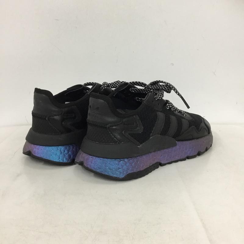 アディダス adidas スニーカー スニーカー FV3615 NITE JOGGER 24.5cm 24.5cm ロゴ、文字 黒 / ブラック / black X 青 / ブルー / blue レディース USED 古着 中古 10160219