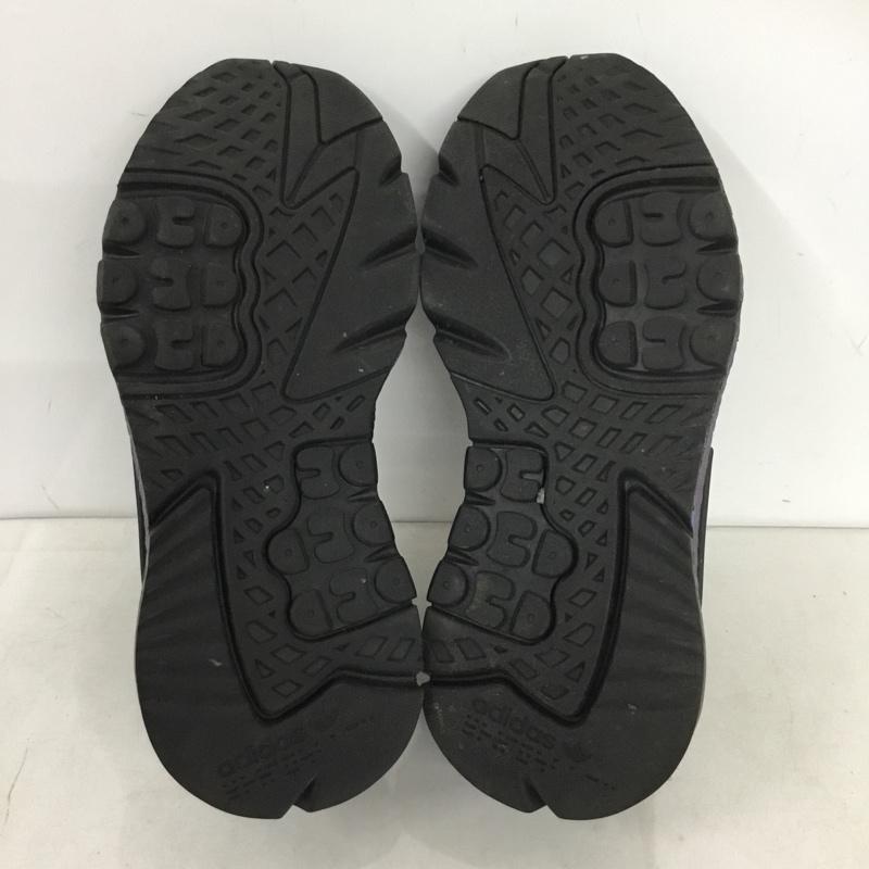 アディダス adidas スニーカー スニーカー FV3615 NITE JOGGER 24.5cm 24.5cm ロゴ、文字 黒 / ブラック / black X 青 / ブルー / blue レディース USED 古着 中古 10160219
