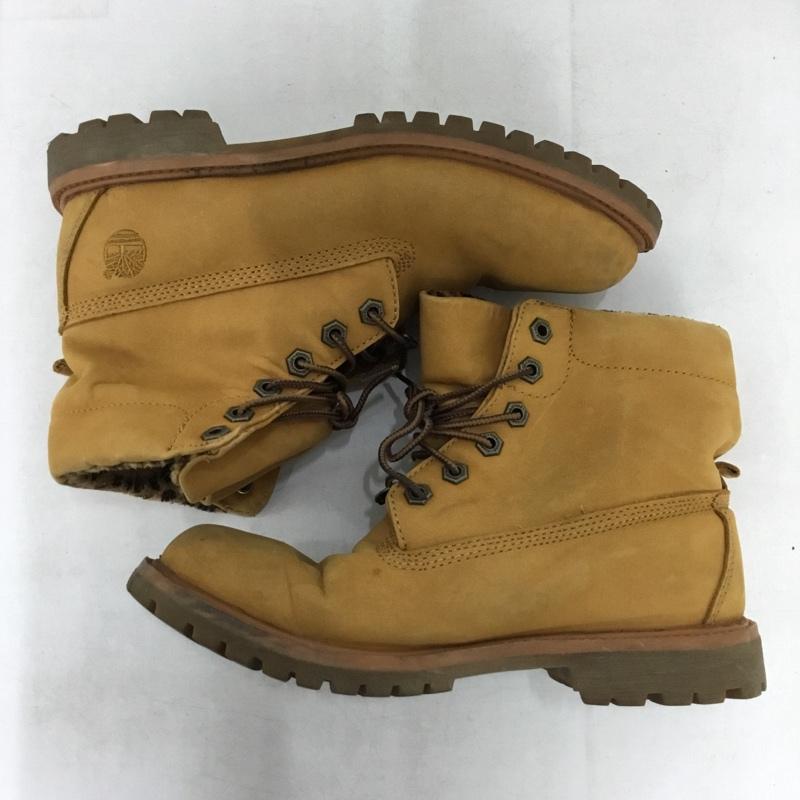 ティンバーランド Timberland ブーツ ショートブーツ 8139A オーセンティックス ロールトップ ウィート レオパード 24.5cm 24.5cm ワンポイント キャメル / キャメル / レディース USED 古着 中古 10160222
