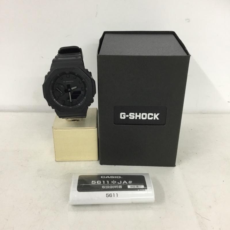 ジーショック G-SHOCK 腕時計 アナログ（クォーツ式） GA-2100RC アナデジ アナログデジタル 箱有 ロゴ、文字 黒 / ブラック / black メンズ USED 古着 中古 10160228