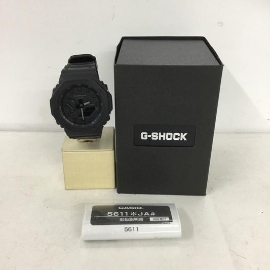 ジーショック G-SHOCK 腕時計 アナログ（クォーツ式） GA-2100RC アナデジ アナログデジタル 箱有 ロゴ、文字 黒 / ブラック / black メンズ USED 古着 中古 10160228