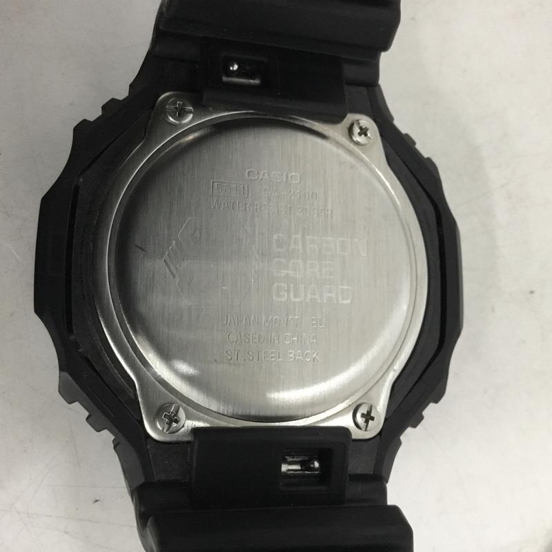 ジーショック G-SHOCK 腕時計 アナログ（クォーツ式） GA-2100RC アナデジ アナログデジタル 箱有 ロゴ、文字 黒 / ブラック / black メンズ USED 古着 中古 10160228