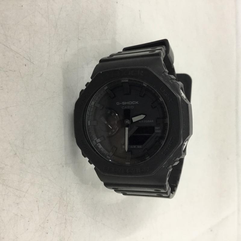 ジーショック G-SHOCK 腕時計 アナログ（クォーツ式） GA-2100RC アナデジ アナログデジタル 箱有 ロゴ、文字 黒 / ブラック / black メンズ USED 古着 中古 10160228