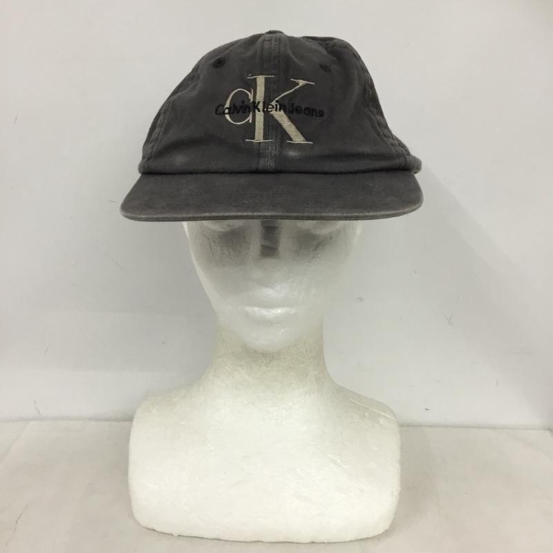 カルバン・クライン Calvin Klein 帽子 キャップ コットン ロゴ、文字 チャコールグレー / チャコールグレー / メンズ USED 古着 中古 10160231